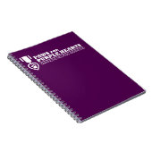 Spiraal Notitieboek - Paars wit Logo (Rechterzijde)