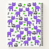 Spiraal Notitieboek Paarse katten Kittens Meow (Achterkant)