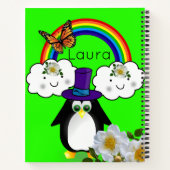Spiraal Notitieboek Penguin Butterfly Rainbow Flor (Achterkant)