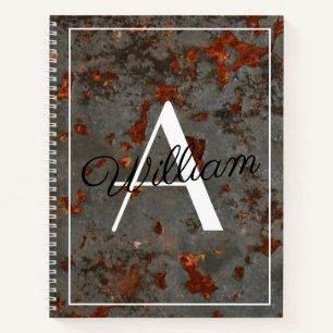 Spiraal Notitieboek - Roestig Metaal Design