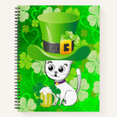 Spiraal Notitieboek St. Patrick's Day Cat Beer (Voorkant)