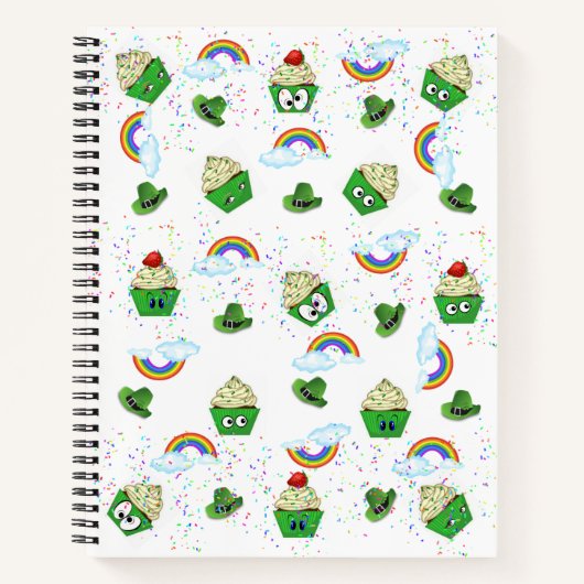 Spiraal Notitieboek St. Patrick's Day Cupcakes (Voorkant)
