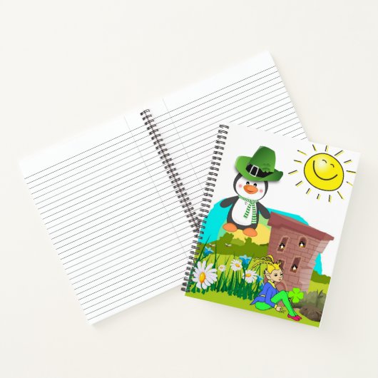 Spiraal Notitieboek St. Patrick's Day Penguin (Binnen)