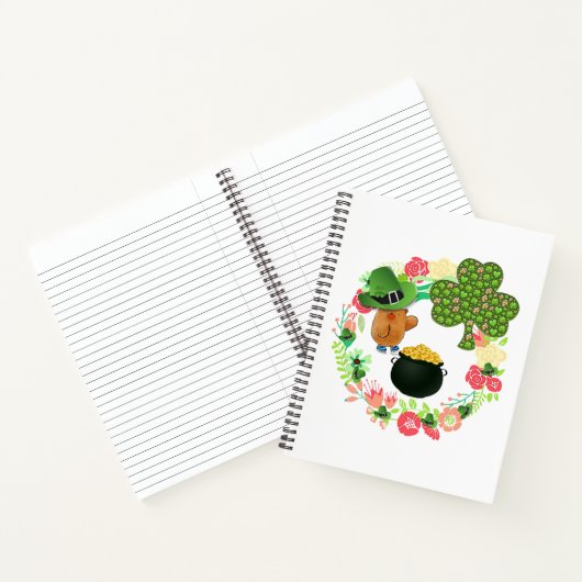 Spiraal Notitieboek St. Patrick's Day Teddy Bear (Binnen)