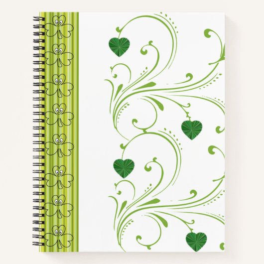 Spiraal Notitieboek St. Patrick's Floral Shamrocks (Voorkant)