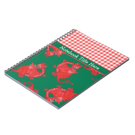 Spiraal Notitieboek te personaliseren: Leuke rode  (Linkerzijde)