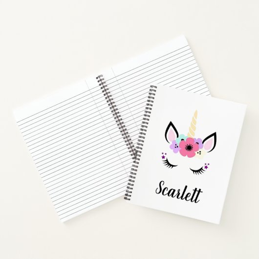 Spiraal Notitieboek - Unicorn Head (Binnen)