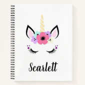 Spiraal Notitieboek - Unicorn Head (Voorkant)