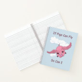 Spiraal Notitieboek van vliegende varken (Binnen)