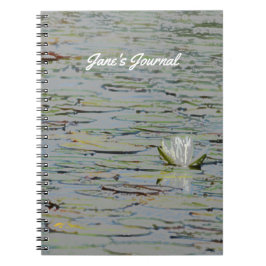 Spiraal Notitieboek van waterlily Pond Lake Flower
