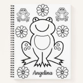 Spiraal Notitieboek voor het kleuren van kikkers (Voorkant)