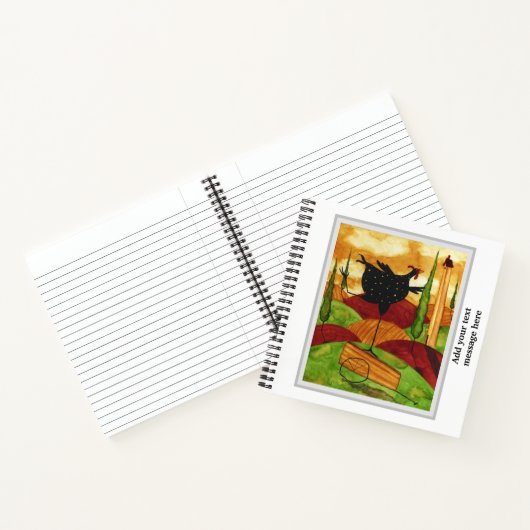 Spiraal Notitieboek - Whimsical Tuscan Rooster Pos (Binnen)