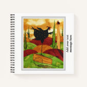 Spiraal Notitieboek - Whimsical Tuscan Rooster Pos (Voorkant)