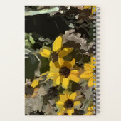 Spiraal Notitieboek woestijngele bloemen (Achterkant)