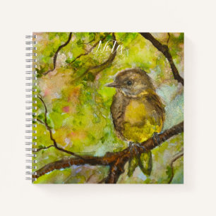 Spiraal Notitieboek - Zoete Vogel Aquarel