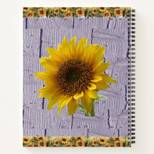Spiraal Notitieboek Zonnebloem (Achterkant)