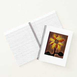 Spiraal Notitieboek Zonnebloem gevoerd