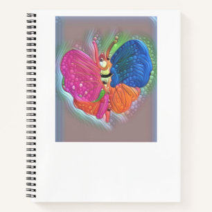 Spiraal Notitieboeken vlinder gevoerd