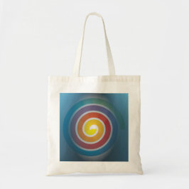 SPIRAAL OP BLAUWE ACHTERGROND TOTE BAG