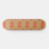 Spiraal Oranje Groen Patroon Skateboard Dek (Horizontaal)