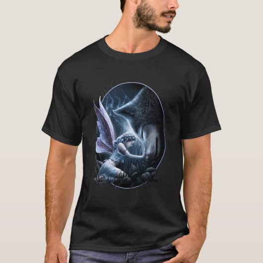 Spiraal Originele Heilige Bond Fairy En Wolf T-shirt (Voorkant)