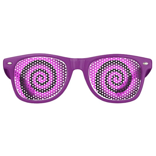 Spiraal partij tinten retro zonnebril (Voorkant)