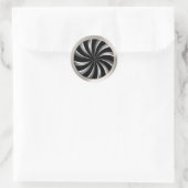 Spiraal patroon ronde sticker (Tas)