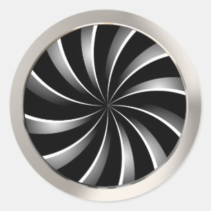 Spiraal patroon ronde sticker
