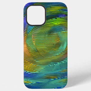 Spiraal Regenboog met reliëf en rommelige strepen iPhone 12 Pro Max Hoesje