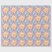 Spiraal regenboog waterverf abstract cadeaupapier (Vlak)
