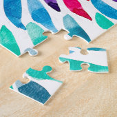 Spiraal regenboog waterverf abstract legpuzzel (Zijkant)