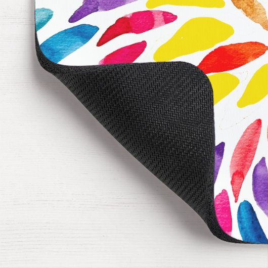 Spiraal regenboog waterverf abstract muismat (Hoek)