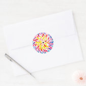 Spiraal regenboog waterverf abstract ronde sticker (Envelop)