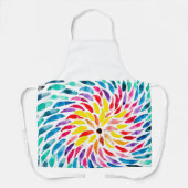 Spiraal regenboog waterverf abstract schort (Voorkant)