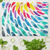 Spiraal regenboog waterverf abstract theedoek (Gevouwen)