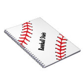 Spiraal rond honkbal Notitieboek (Rechterzijde)