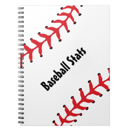 Spiraal rond honkbal Notitieboek (Voorkant)