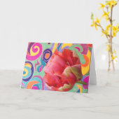 Spiraal Roos Wenskaart Kaart (Gele Bloem)