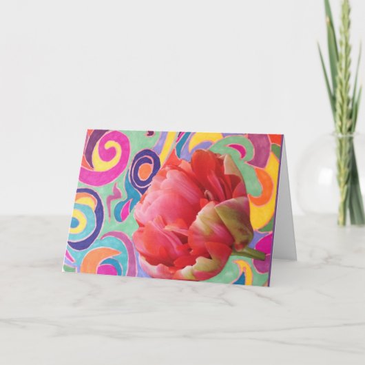 Spiraal Roos Wenskaart Kaart (Voorkant)