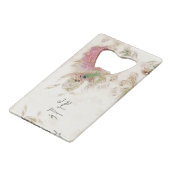 Spiraal roze creditkaart flessenopener (Voorkant Gekanteld)