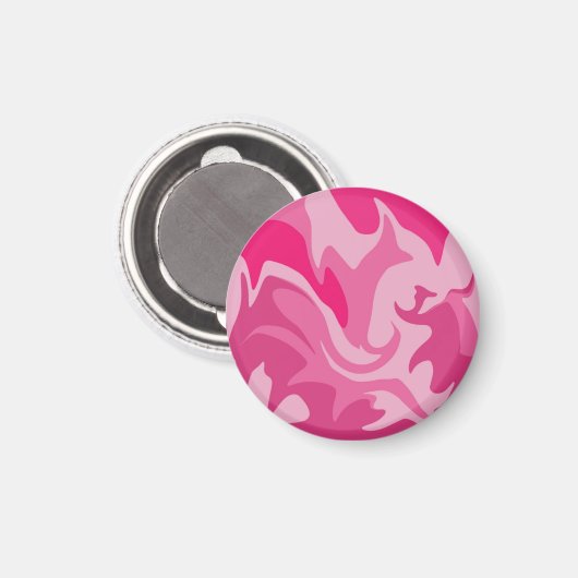 Spiraal roze kleuren magneet (Voorkant / Achterkant)