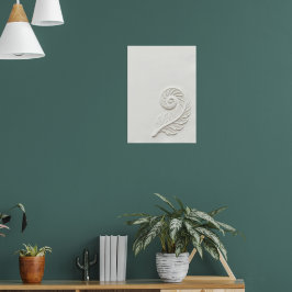 Spiraal Schelp Natuur Lijn Kunst Poster