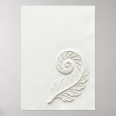Spiraal Schelp Natuur Lijn Kunst Poster (Voorkant)