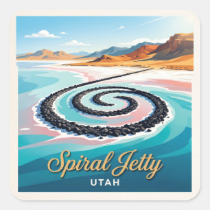 Spiraal Steiger Rozel Utah Vierkante Sticker