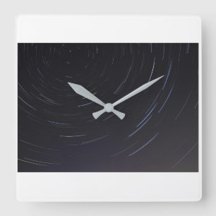 Spiraal Ster Vierkante Wandklok
