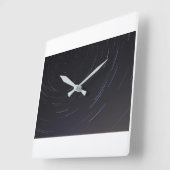 Spiraal Ster Vierkante Wandklok (Hoek)