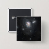 Spiraal sterrenstelsel NGC 4911 Vierkante Button 5,1 Cm (Voorkant /achterkant)