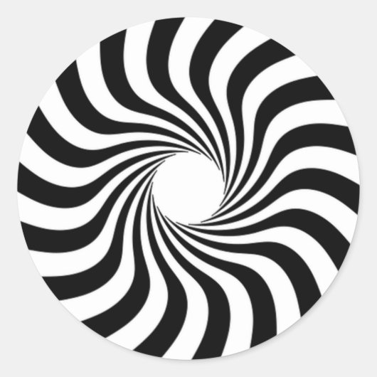 Spiraal sterretje met gat ronde sticker (Voorkant)