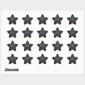 Spiraal stippen ster sticker (Vel)