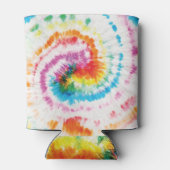 Spiraal stropdas-kleurstof, regenboog wervelpatroo blikjeskoeler (Achterkant)